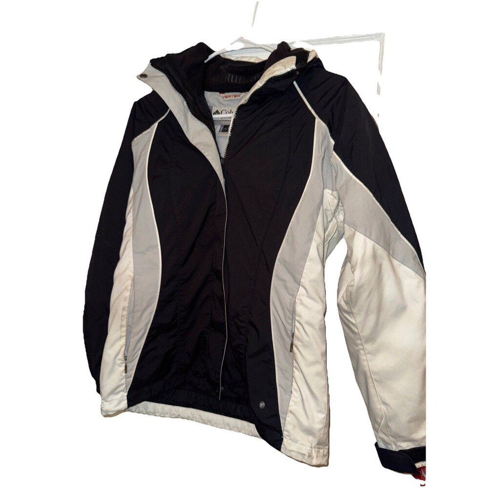 Columbia Vertex Omni-Shield Ski Jacket Womens Small Black White Gray SL6052